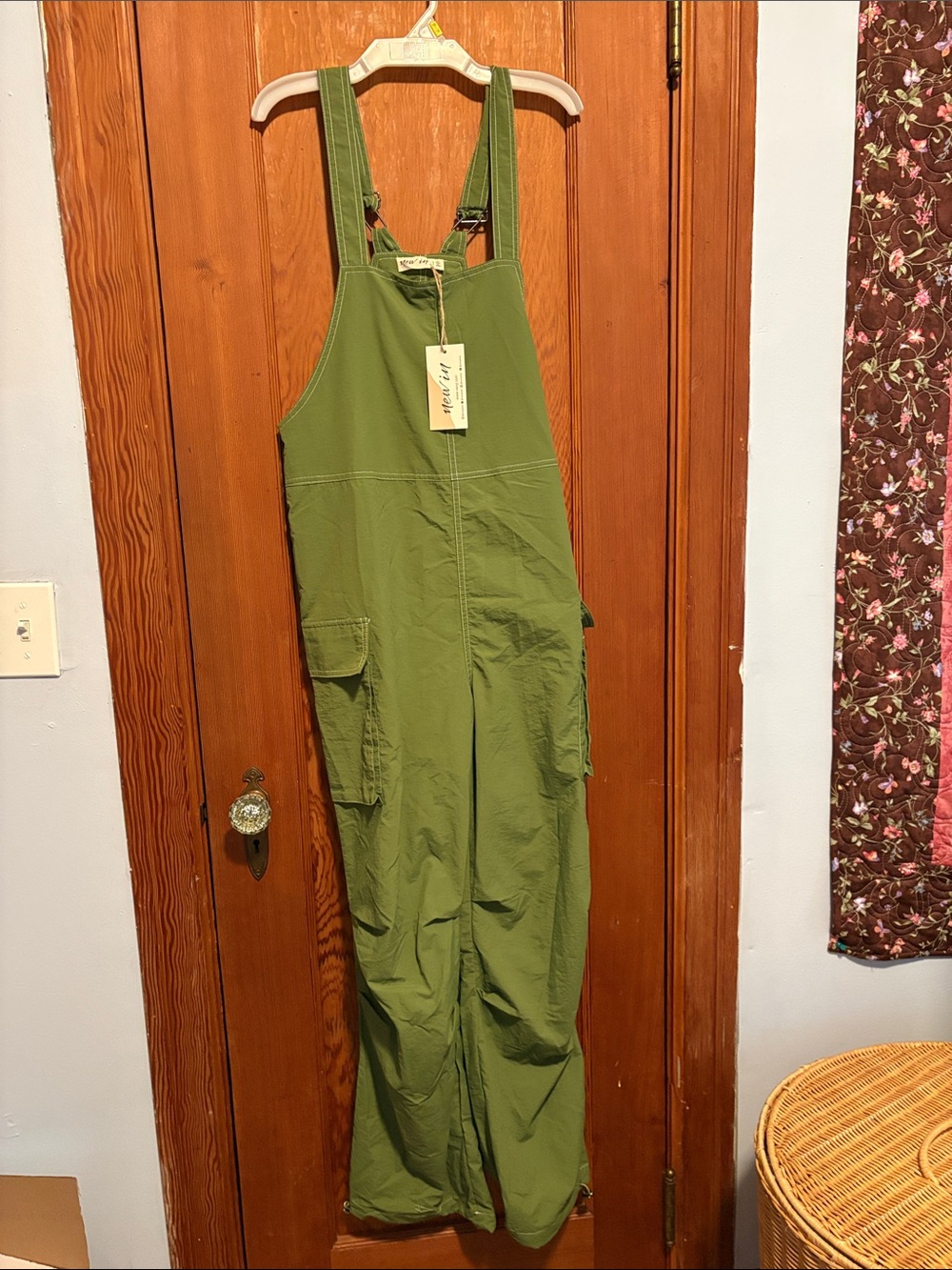 Very J Olive Green Cargo overalls